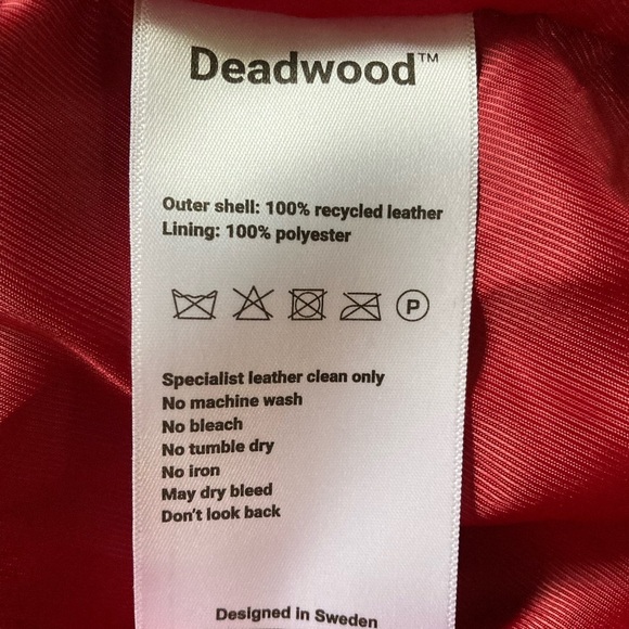 Deadwood River Biker Leather Jacket Stockholm Sweden in Burgundy Women’s Small - Picture 11 of 15